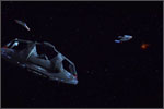 USS Yeager and  a Akira class starship