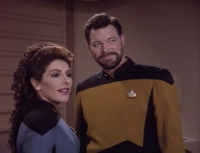 Thomas Riker y Deanna Troi