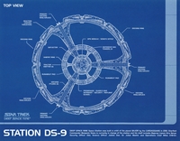 Station Deep Space 9 Nine Blueprint Top View