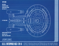 USS Enterprise D Blueprint Top View